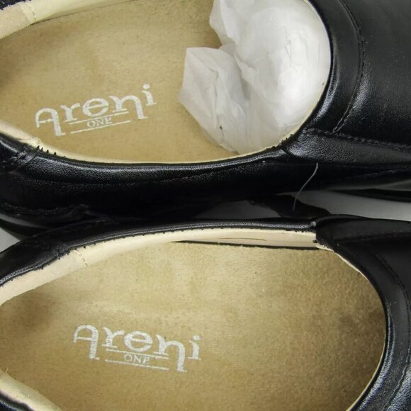 NEW ARENI ONE Pilgrim Allure Dress Shoes Black Leather Uniform Size 8 EE Wide